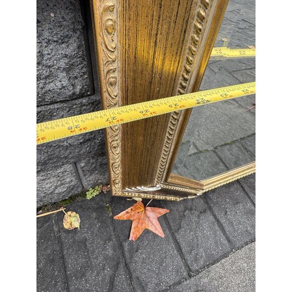 Bombay Co. Allegro Beveled Wall Mirror Italy Made Gold Wood Frame 35x27” - Picture 11 of 16